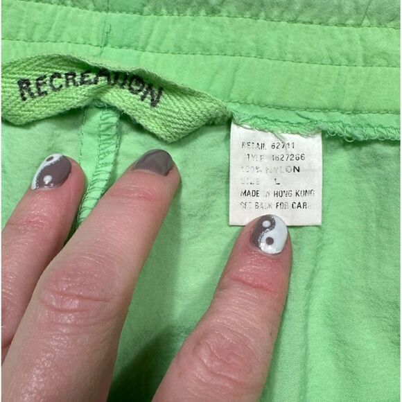 Recreation Mens Y2K Mint Green Nylon Vintage Windbreaker Jogger Pant - Picture 9 of 9